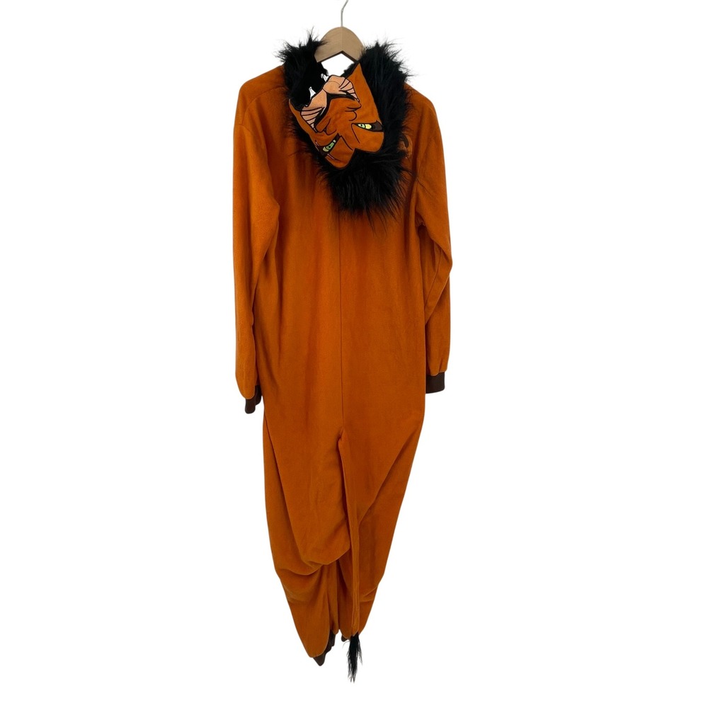 Disney The Lion King Scar Fleece Union Suit Pajamas Orange Black SM Costume - Picture 4 of 13